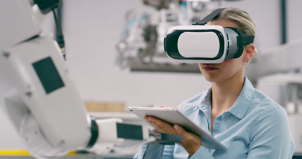 Simulation für Schulungs und Trainingszwecke mit Tablet und VR Brille